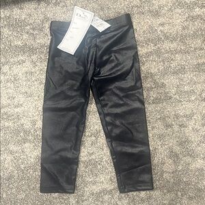 Shiny black Dori girls Leggings